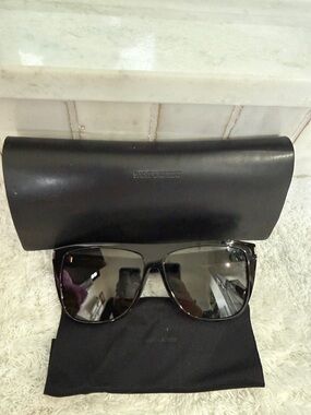 Saint Laurent SL 1 Black Sunglasses with Dark Lenses